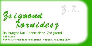 zsigmond kornidesz business card
